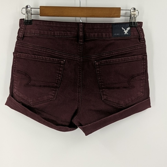 AMERICAN EAGLE Hi-Rise Shortie Denim Jean Shorts - Picture 3 of 7